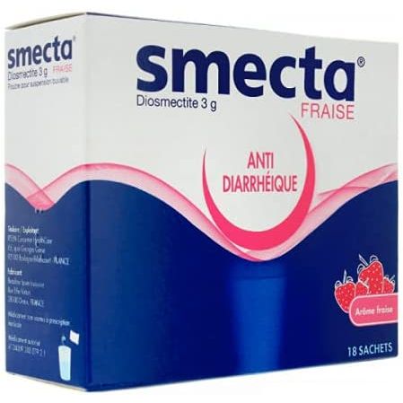 Buy Smecta Strawberry 18 sachets online in the US pharmacy. Treatment of: acute diarrhea, abdominal pain, flatulence, and other digestive disorders.